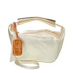 Persaman New York Valerie16 Leather Shoulder Bag, Gold